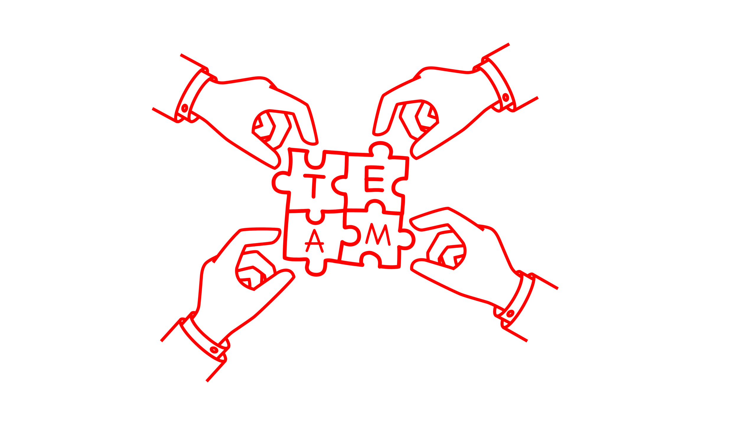 Illustration of solving puzzle to describe as a team Illustration of solving puzzle to describe as a team